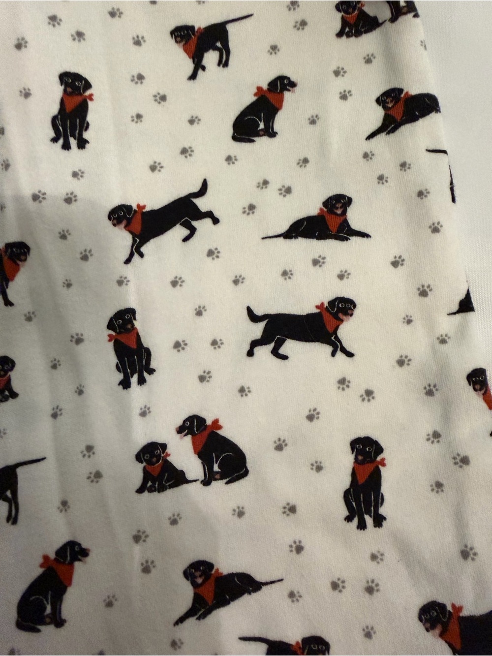wonder nation Footed One-Piece with Black Lab Dog Pattern 6/9 mo